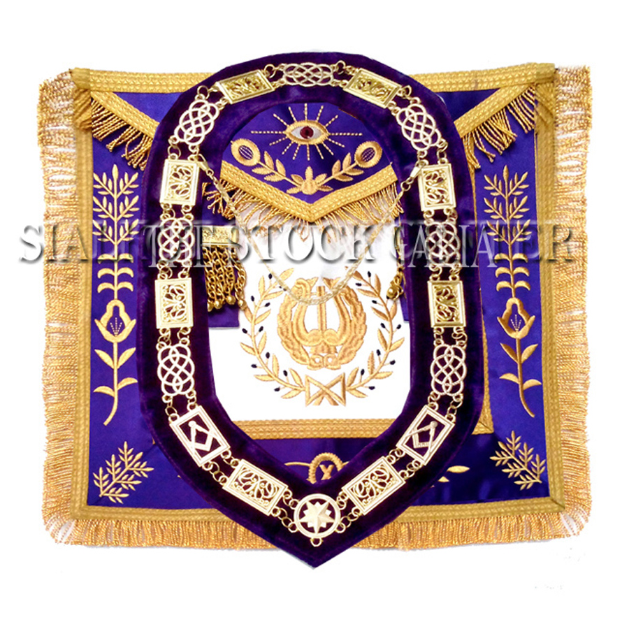 Grand Lodge Officer Apron And Chain Collar